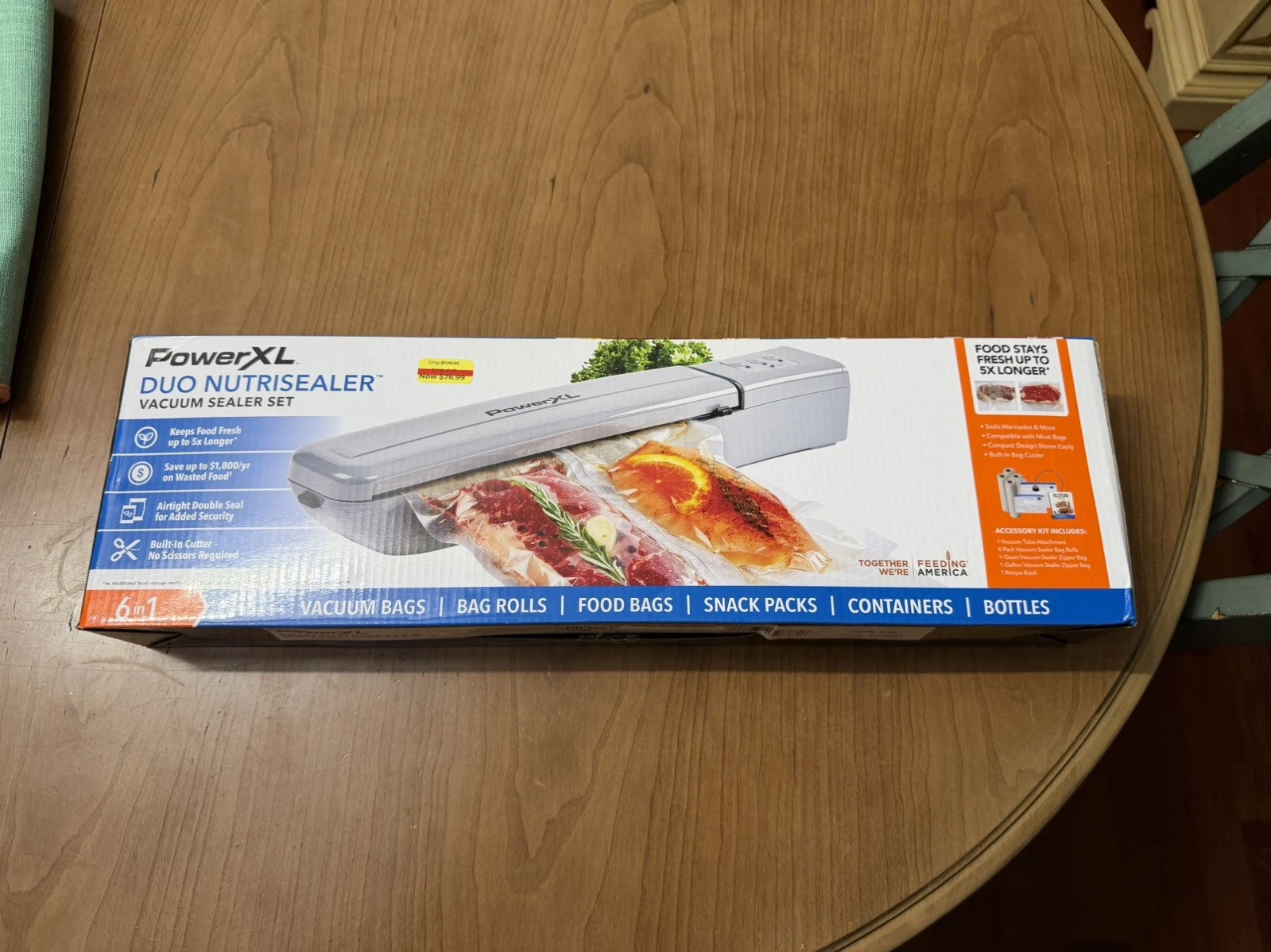 PowerXL Duo NutriSealer Vacuum Sealer - Gray