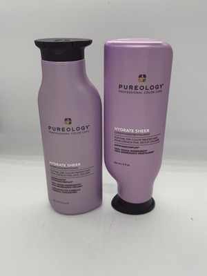 Pureology Hydrate Sheer Hydrating Shampoo & Conditioner Duo 9 floz SAME DAY SHIP