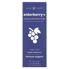 Elderberry , Enhanced with Vitamin C  Zinc, Natural Berry, 4 fl oz 120 ml 