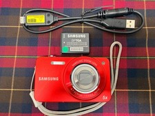 VGC Samsung Digital Camera ST90 14.2MP Red Tested - Full Kit