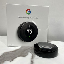 Google Nest Learning Thermostat 3rd Gen Used Good Condition (Mirror Black)