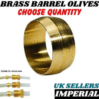 Messingfass Oliven Imperial (1/2'') Kupferrohr Sanitär Kompression Brennstoff