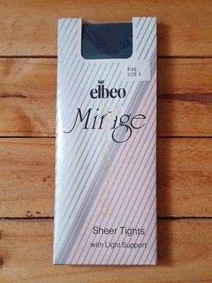 Vintage Elbeo Mirage transparente Nylon Strumpfhose 80er Jahre - S/M Kiefer