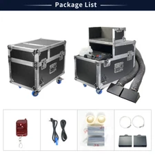 2 Head 3000W Low Lying Water Mist Fog Machine Sinking Smoke DMX Remote Control 