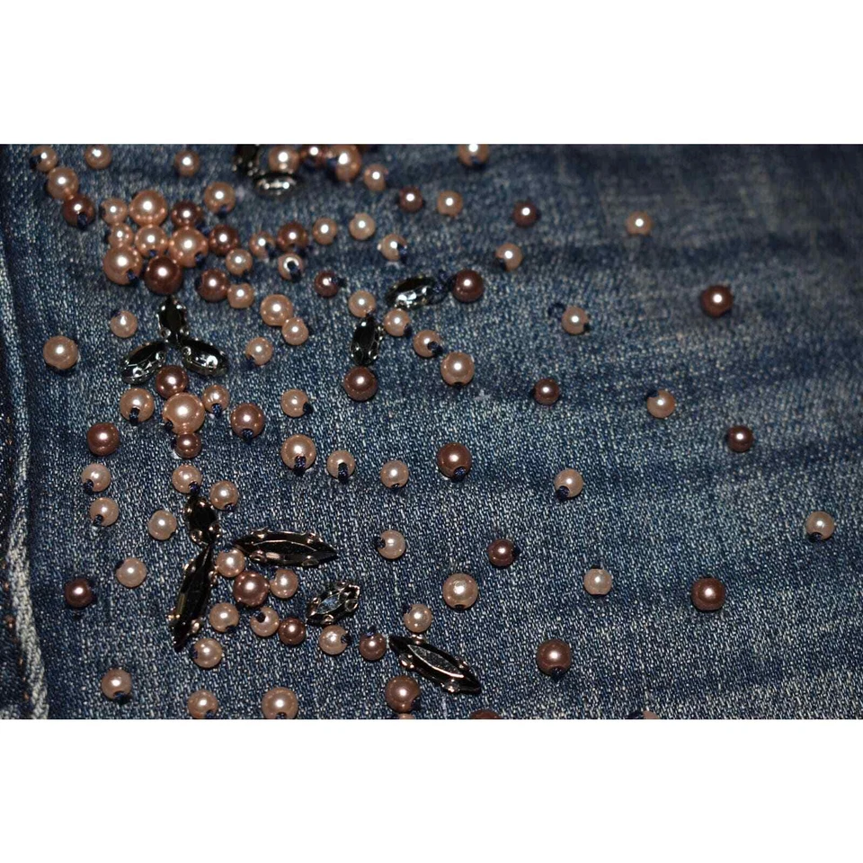 Jean acampanado con cuentas de mezclilla suave curvilínea WHITE HOUSE BLACK MARKET $98 talla 2 Foto 3 de 4