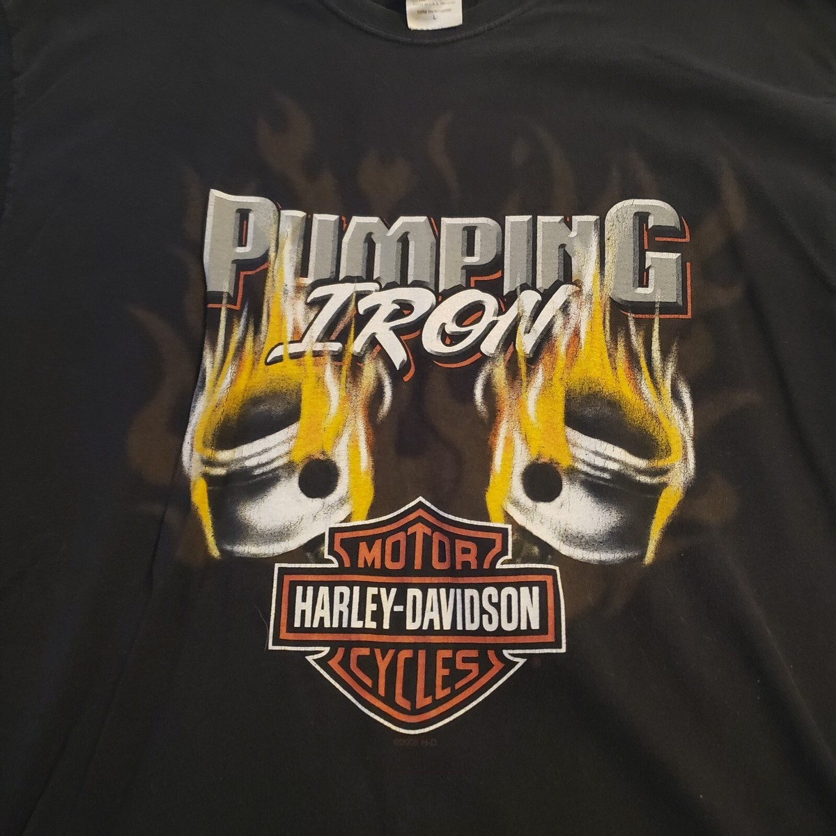 HARLEY DAVIDSON MEN'S PUMPING IRON MUSCLE TEE SHIRT WYTHEVILLE VA
