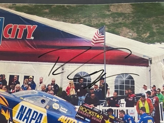 FOTO VRHTF NHRA RARA IMPRESIONANTE FIRMADA POR RON CAPPS NAPA RACING 8.5" X 11" Foto 2 de 2