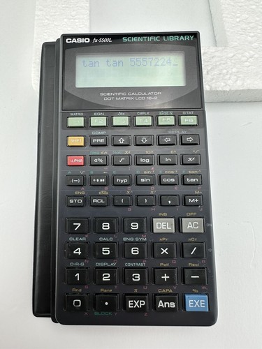 Casio Vintage Originale FX-5500L Scientifico Librario Calcolatrice Scatola Originale Manuale - Foto 2 di 11