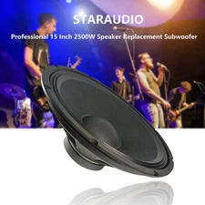 2Pcs 15" Raw Audio Sub-woofers Replacement PA Speaker 51oz Magnet Woofer Drivers