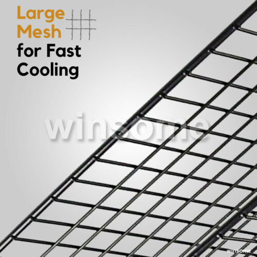 3x Stackable Cooling Tray Rack Cake Bread Biscuit Baking Kitchen Metal Wire Tool - Picture 4 of 8
