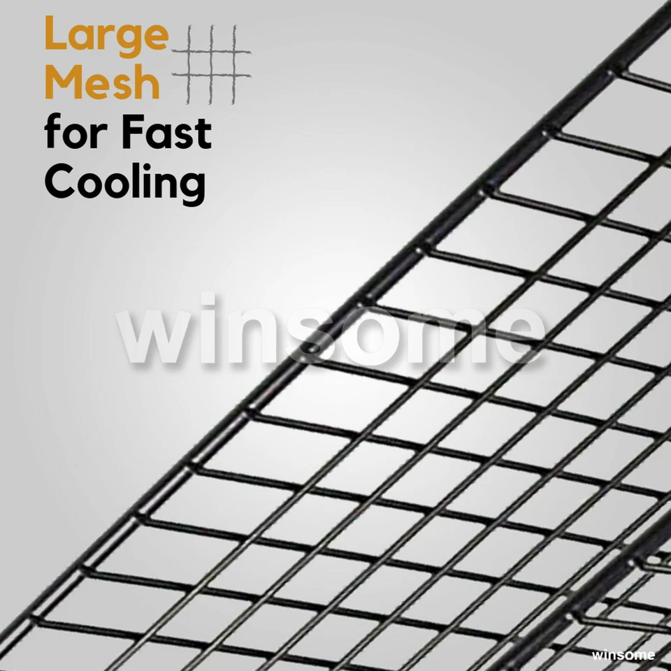 3 uds bandeja de enfriamiento apilable estante para pasteles pan galletas hornear cocina alambre de metal herramienta Foto 4 de 4