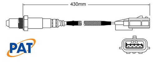 O2 sensor for Nissan C12 + B17 PULSAR 1.8L 12-18 MRA8DE PostCAT Oxygen EGO 2YrWy - Picture 2 of 3