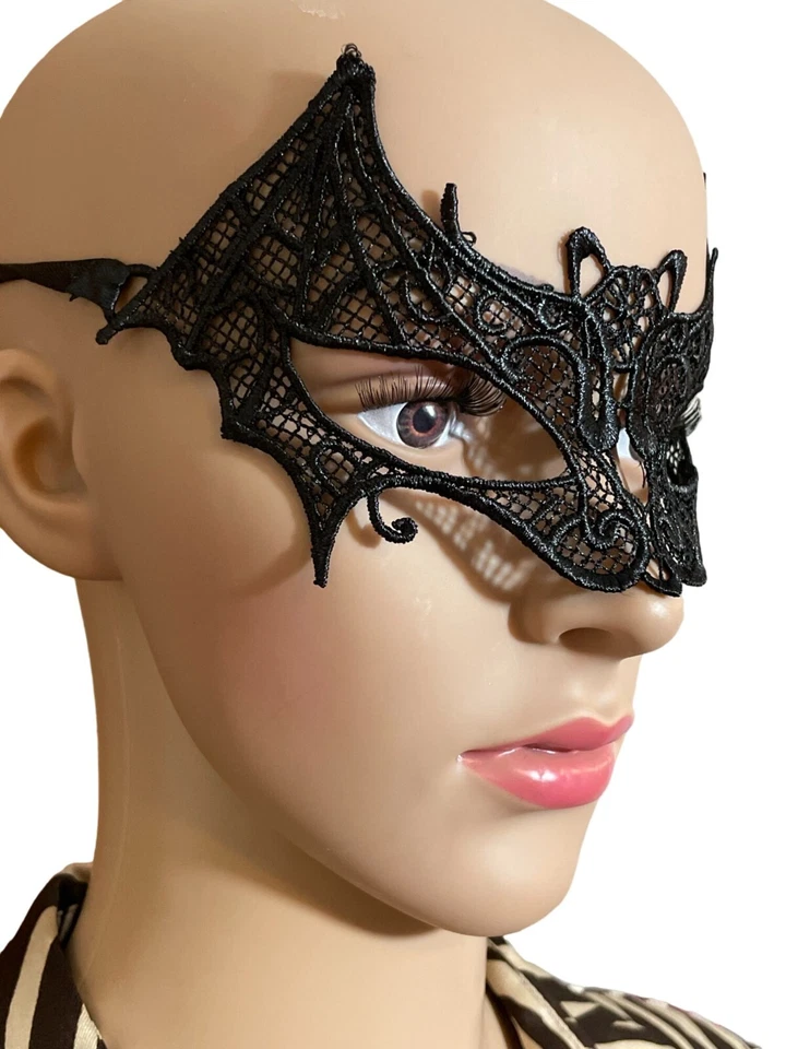 Black Lace Sexy Mask Masquerade Halloween Party Mask - Image 2 of 2