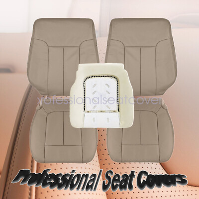 For 2009-2014 Ford F150 Lariat Driver Passenger PERFORATED Leather Seat Covers