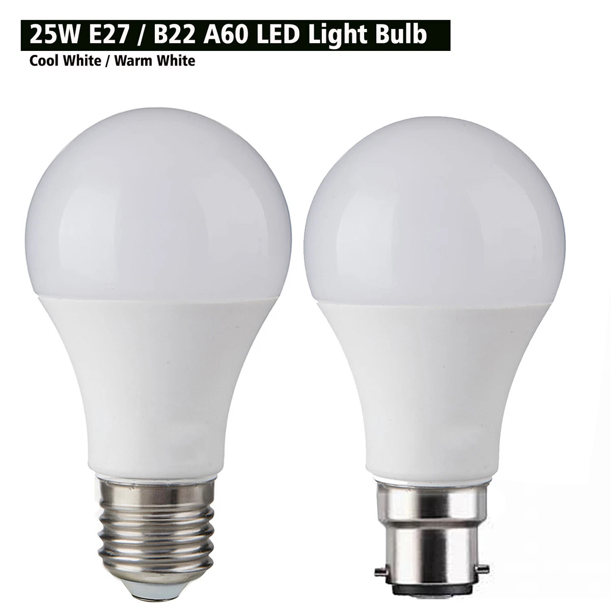 LED 25W Light Bulbs E27 B22 GLS Lamp Light Bulbs Cool White Warm White 5 Pack