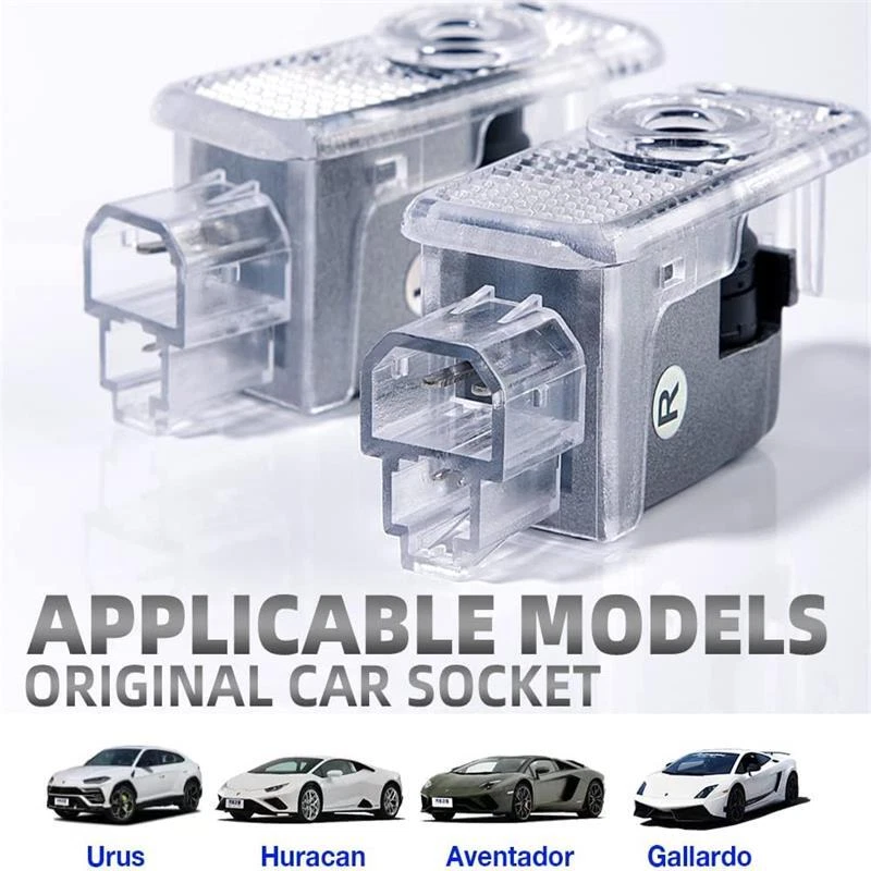 Luz proyectora LED para puerta de coche 2 piezas Lamborghini Urus Huracan Aventator Gallardo Foto 4 de 4