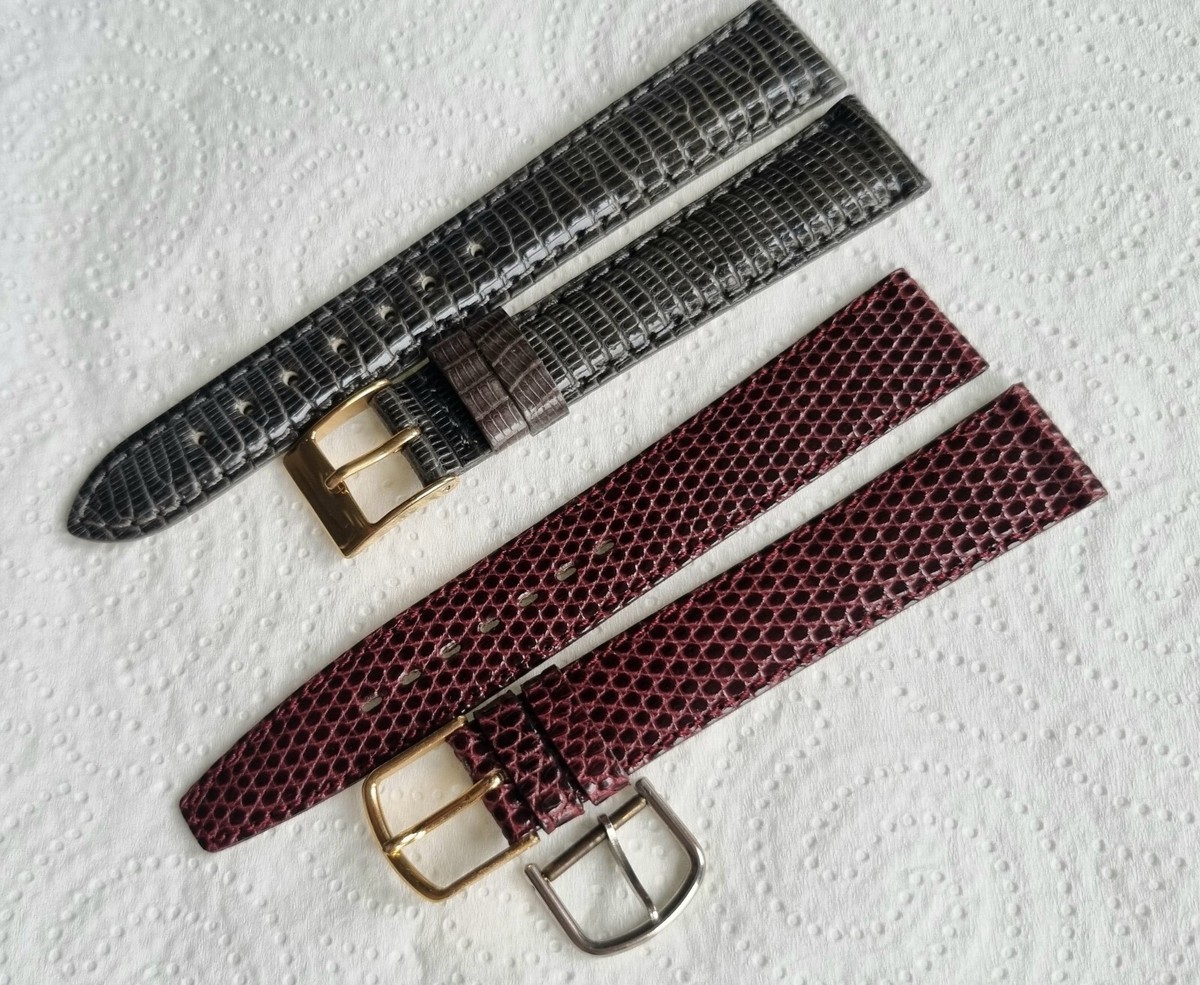 Bracelets De Montre Vintage COBRA En Cuir Véritable - Largeurs 16mm Ou 18mm - Ansessoudées - Couleur Noir Ou Bordeaux