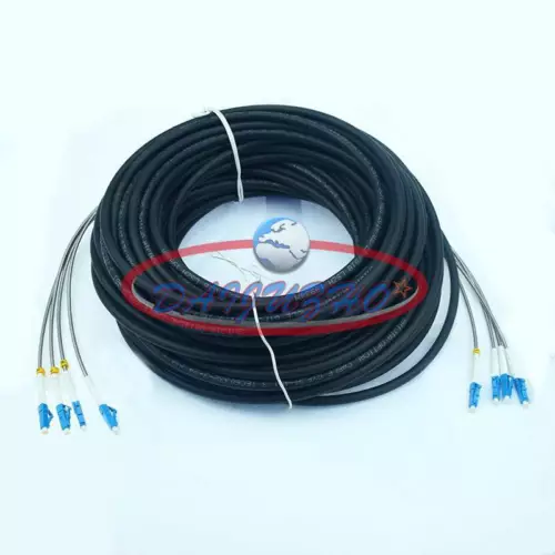 50M Field Outdoor LC-LC UPC 4 Strand 9/125Single Mode Fiber Patch Cord