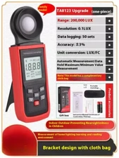 Light Meter Portable Par Meter for Led Grow Lights Recording Light Meter Gauge