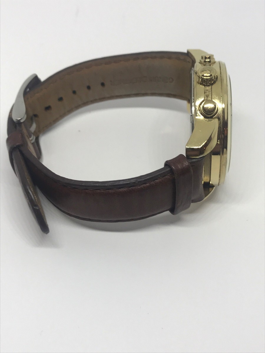 Michael Kors Mk2251 Womens Brown Leather Analog Champagne  display picture 3