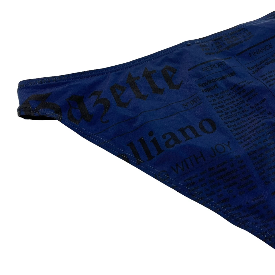 John Galliano Vintage Logo Traje de Baño Bikini #42 Trajes de Baño Periódico Nylon RankAB Foto 4 de 4