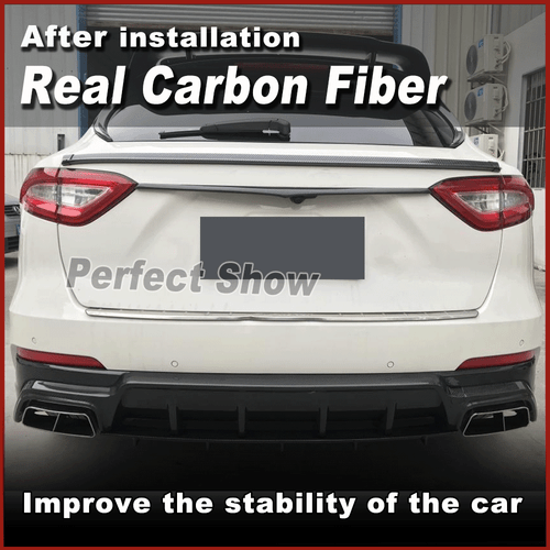 Difusor de parachoques trasero de carbono embellecedores de escape difusor trasero para Maserati Levante - Imagen 2 de 12