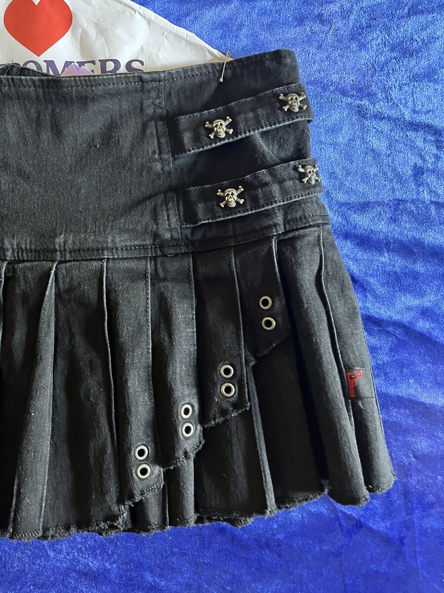 Vintage 90s Tripp NYC Black Skull Goth Skirt Rare Find Vintage 90s Tripp NYC Black Skull Goth Skirt Rare Find