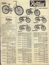 1955 PAPER AD Rollfast Bicycle Peeless Royal Champion Deluxe Men's Women's 