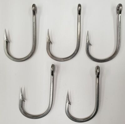 Mustad A7732SS Big Game Southern Tuna SS Steel Forged  Hook 8/0 5Pk