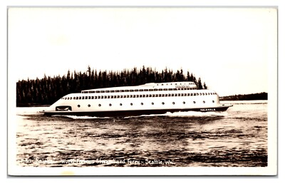 #ad 1930s Streamlined Ferry quot;Kalakalaquot; Seattle Washington Real Photo Postcard $15.00