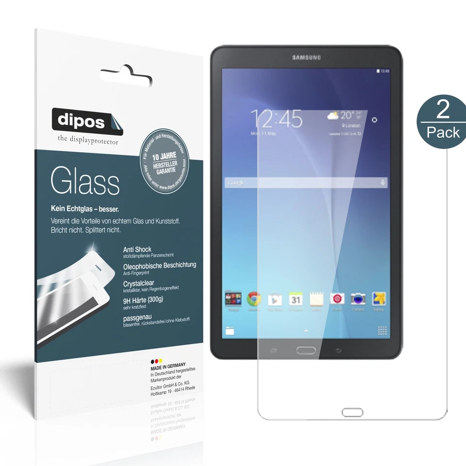 2x Screen Protector for Samsung Galaxy Tab E 9.6 Flexible Glass 9H dipos - Image 2 of 4