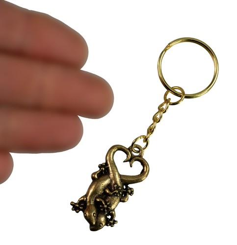 Schlüsselanhänger Gecko Unikat - Taschenschmuck Grigri #3586 - Bild 2 von 3