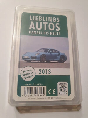 LIEBLINGS AUTOS Auto Quartett 2013 Baujahr Geburtsjahr 13. Geburtstag Geschenk Spielkarten Neu