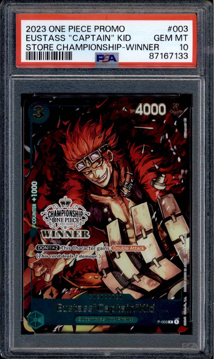 Eustass Captain Kid - P-003 - PSA 10 - Winner - Promo - One Piece