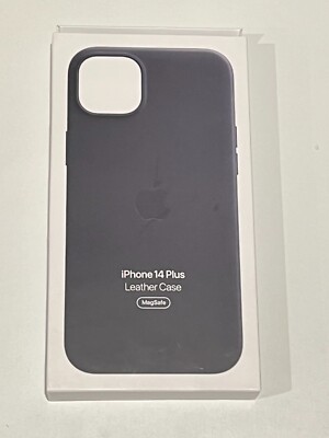 GENUINE Apple Leather Case w/ Magsafe iPhone 14 Plus 6.7''  Midnight