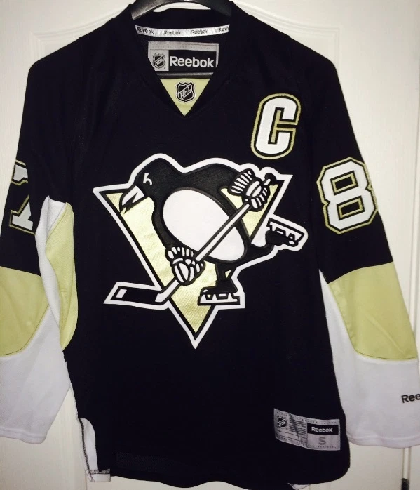 Reebok Sidney Crosby Pittsburgh Penguins Replica Home Jersey