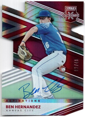2020 Elite Extra Edition BEN HERNANDEZ DIE-CUT ASPIRATIONS Autograph Auto #02/49