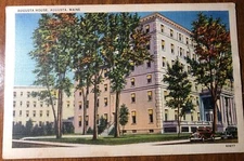 Linen Postcard PM 1949 Augusta House, Augusta, Maine