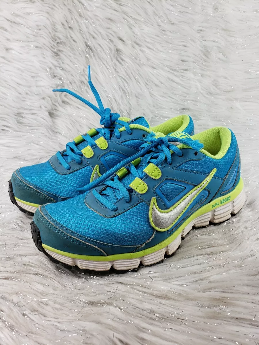 NIKE DUAL FUSION ST 407847-401 Blue Neon Green Sneakers / 38 eBay