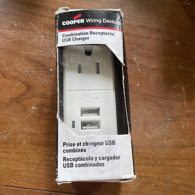 New Cooper Combination Tamper Resistant Receptacle and USB Charger ...