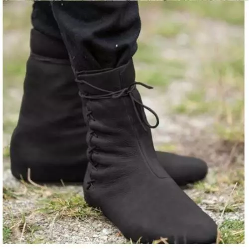 Black Lace up Gothic Boots Black Lace Vintage Boots 