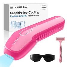 INIA HAUTE Pro IPL Laser Hair Removal Device - Ice Cooling - Pink (SEALED)