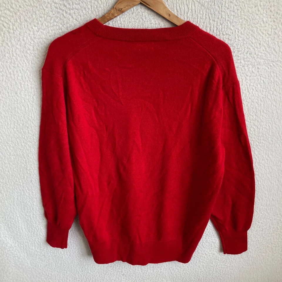 Suéter de cachemir J Crew para mujer XS rojo de gran tamaño Foto 4 de 4