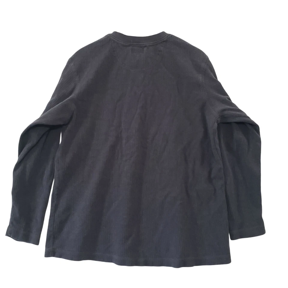 Covington Mens Black Long Sleeve Henley Shirt Size XL Cotton Fall Normcore Basic - Image 2 of 4