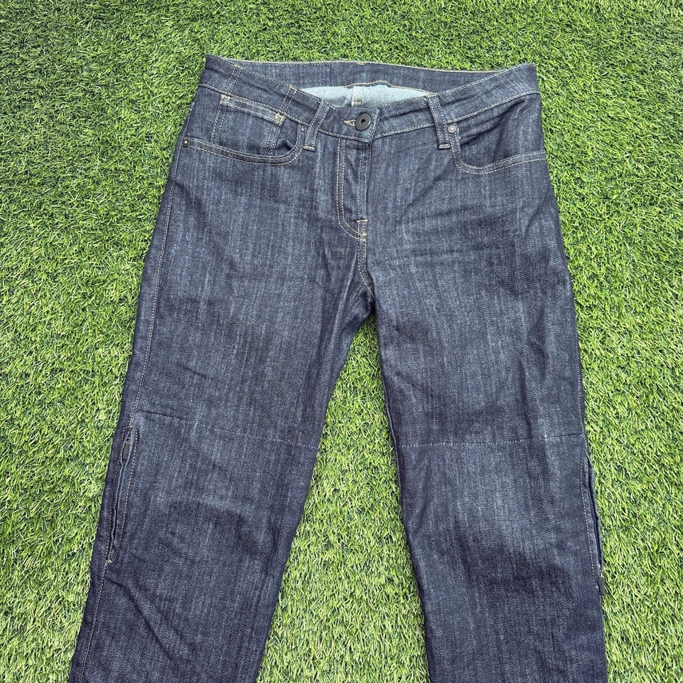 Pantalones Dainese Slim Tex para mujer 27 azul denim lavado oscuro armadura motociclista motocicleta Foto 4 de 4