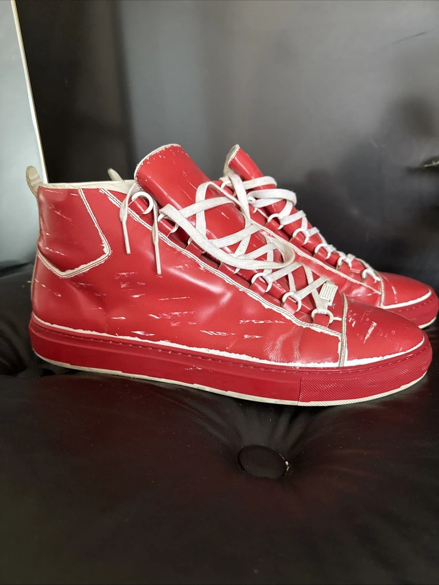 Balenciaga Arena Casual Shoes for Men with Upper Leather Red  display picture 2