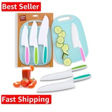 Kids Knife Set for Real Cooking, 4 Pieces Toddler Knife Set, Nylon Kitchen Ba...