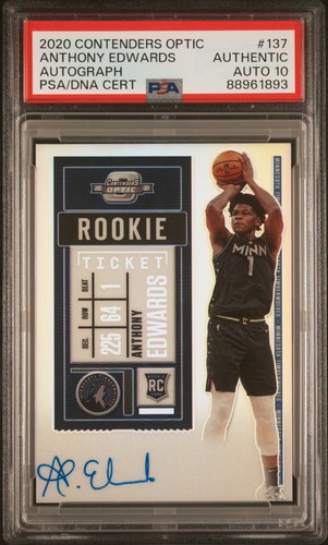 Anthony Edwards [Autograph] #137 2020 Panini Contenders Optic card
