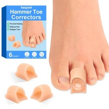 Hammer Toe Corrector, 6 Pack Toe Spacers, Toe Straighteners for Curled Toes, ...