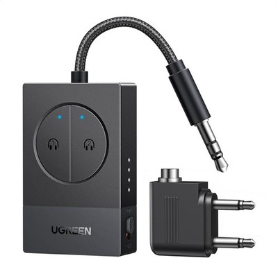 UGREEN Bluetooth Adapter Flugzeug 5.4 Transmitter 3,5mm 19 Std AUX Audio